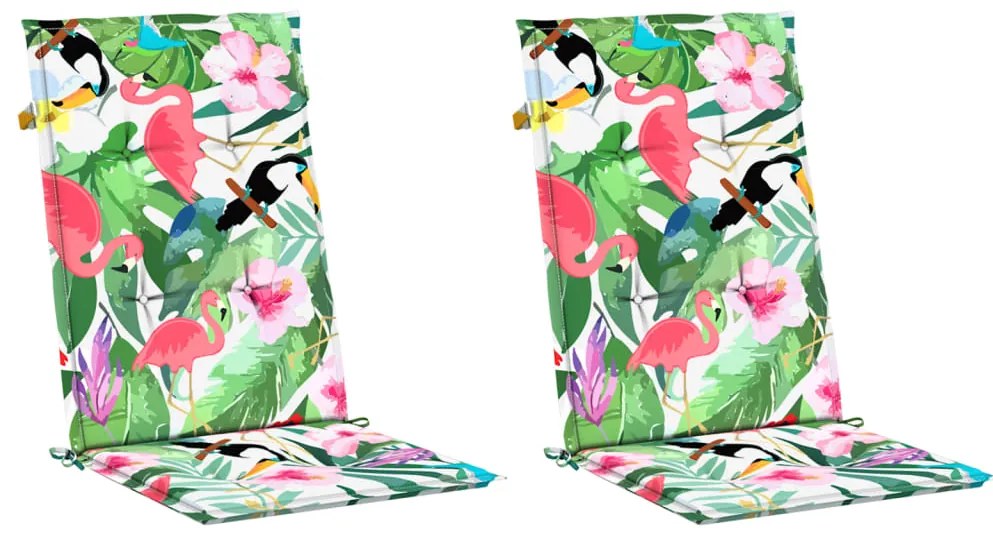 Almofadões para cadeiras altas de jardim 2pcs tecido multicolor