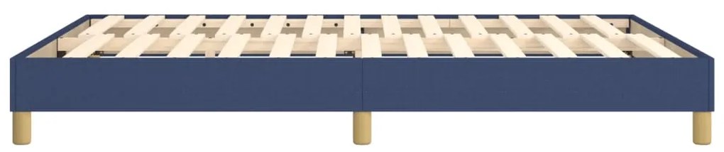 Estrutura de cama sem colchão 140x200 cm tecido azul
