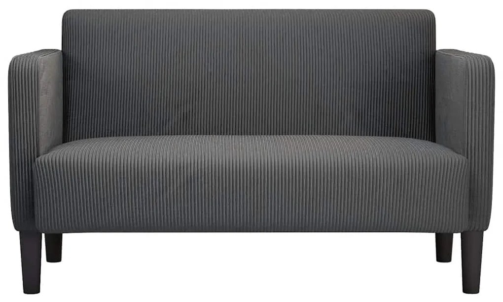 Sofá-luvas 109 cm tecido corduroy cinzento-escuro