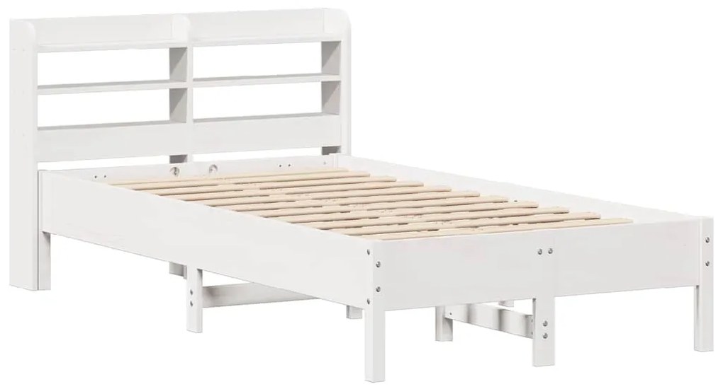 Cama sem colchão 100x200 cm madeira de pinho maciça branco