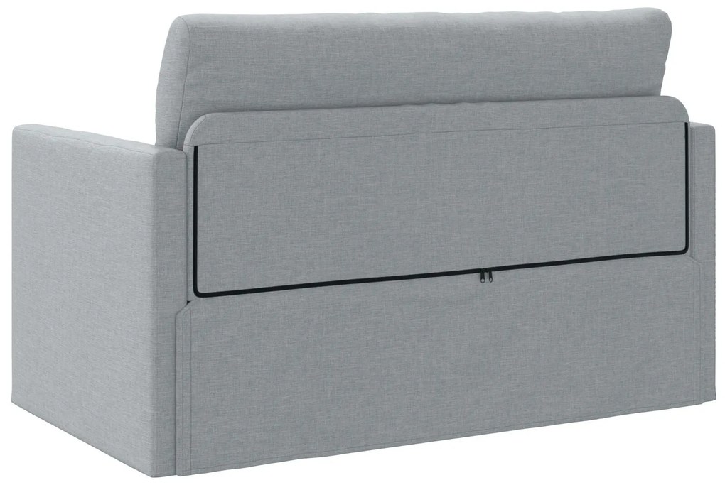 Sofá Cama de Chão 2-em-1 Cinza Claro 124x71x78 cm Tecido
