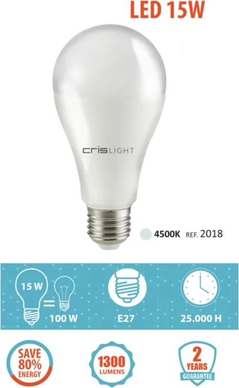 Crislight E27 LED 15W 1300LM Branco Neutro