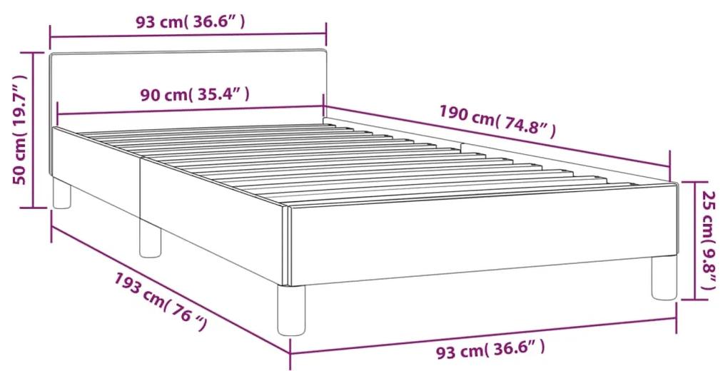Estrutura de Cama Salu com Cabeceira em Couro Artificial Branco - 90x1