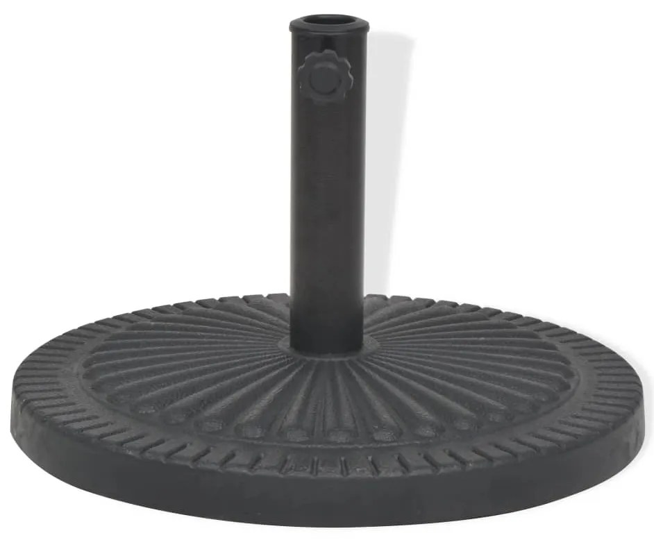 Base para guarda-sol em resina redondo preto 14 kg