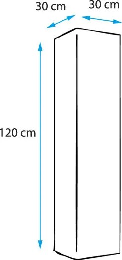 Armário Suspenso Urrô – 30x120 cm – Carvalho com Porta Alto Brilho e C