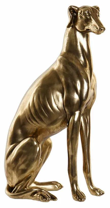 Figura Decorativa DKD Home Decor Dourado Resina Cão (31 x 20 x 54 cm)