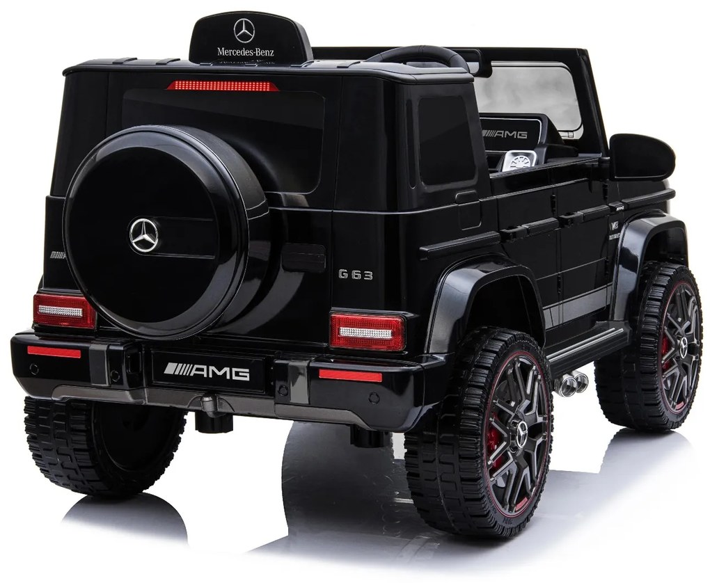 Carro elétrico para Crianças Mercedes G Novo com licença original, bateria, portas que abrem, assento único, motor 2 x, bateria 12 V, controle remoto