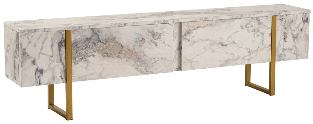 Móvel TV Serenity – Mármore Freesia Dourado – 180 cm x 50 cm x 29,5 cm