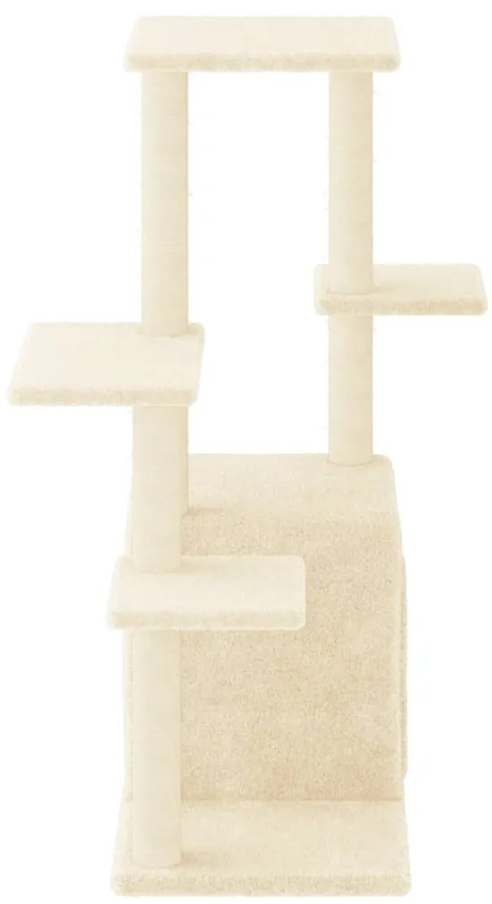 Árvore para gatos c/ postes arranhadores sisal 97,5 cm creme