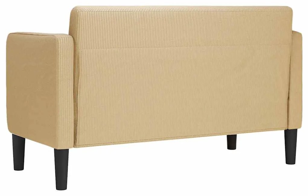 Sofá-luvas 109 cm tecido corduroy verde cinzento