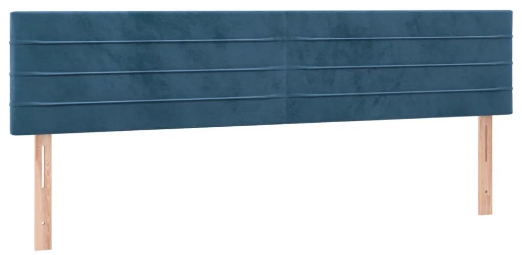 Estrutura de cama com colchão azul escuro 120x190 cm Veludo