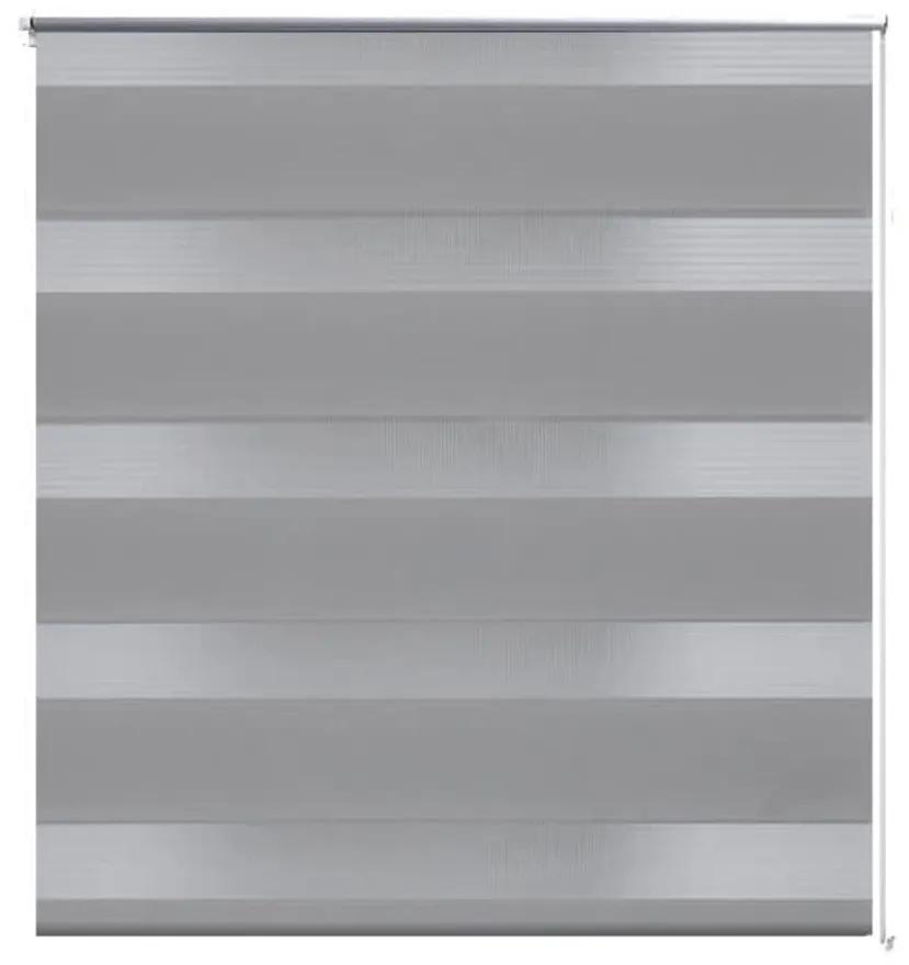 Estore de rolo 120 x 175 cm, linhas de zebra / Cinza