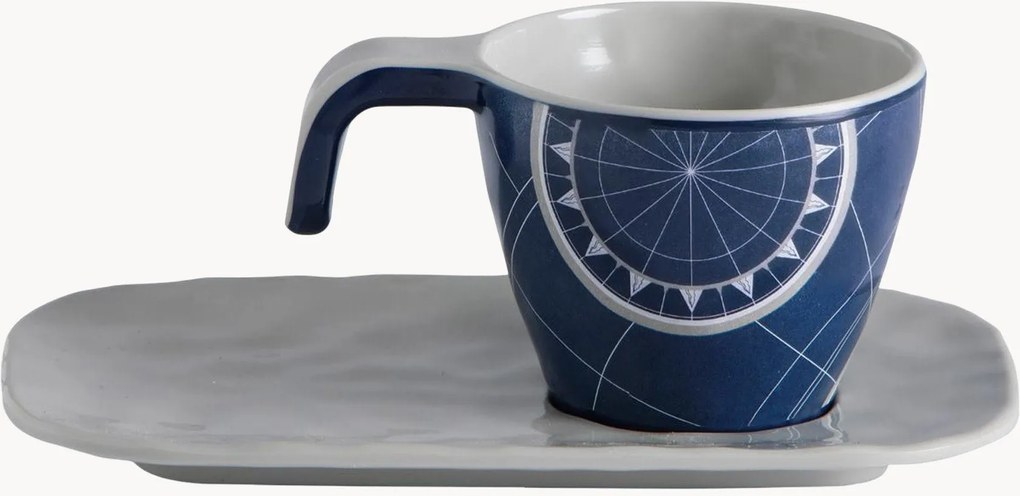 Chávenas de café expresso com pires Pacific, conjunto de 6