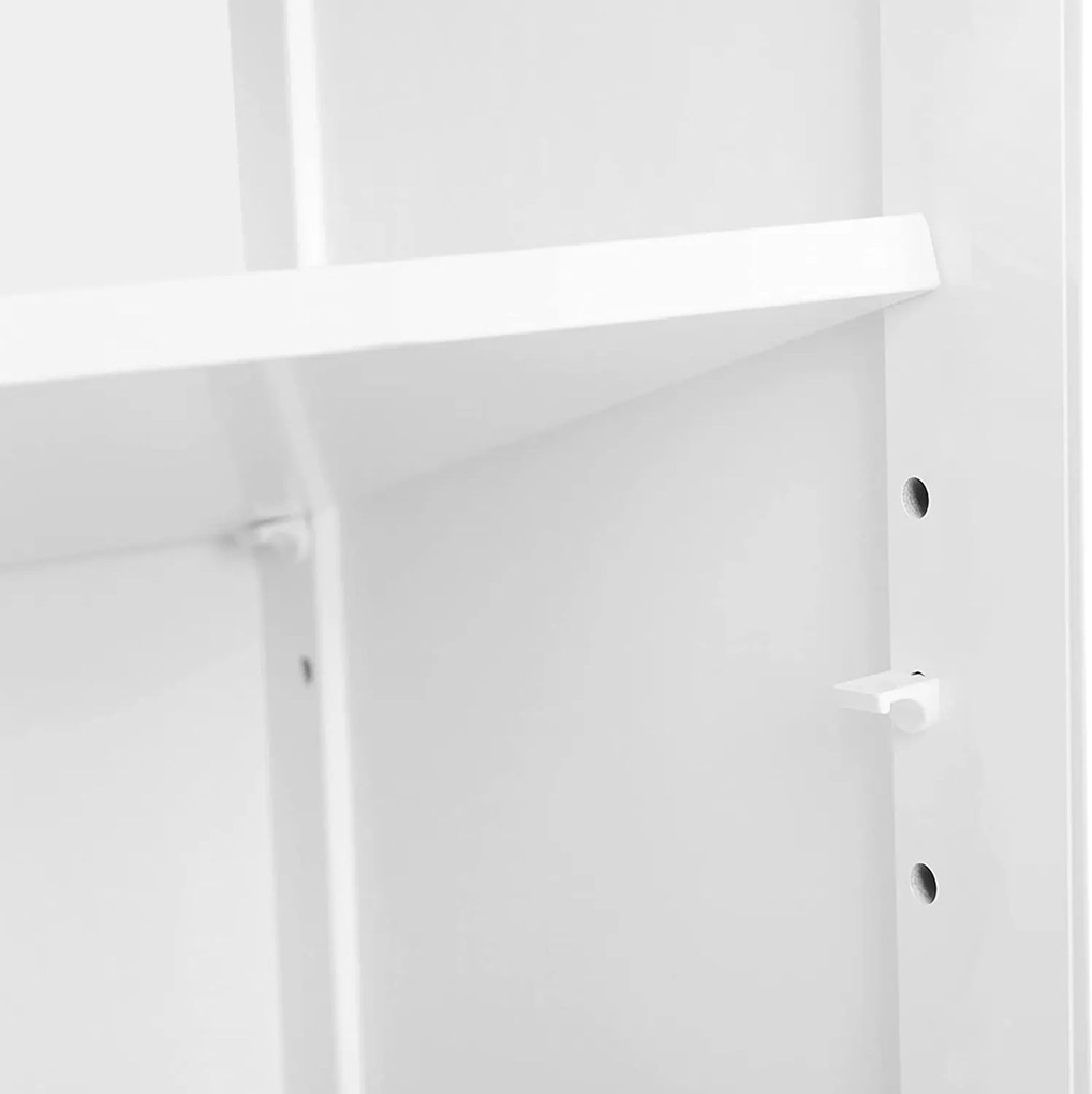 Armário de casa de banho com compartimento aberto 60 x 80 x 30 cm Branco