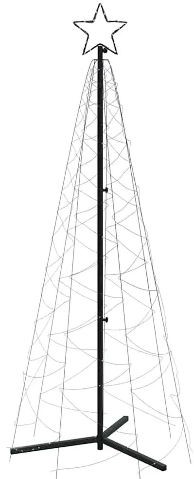 Árvore de Natal em cone 200 luzes LED 70x180 cm branco frio
