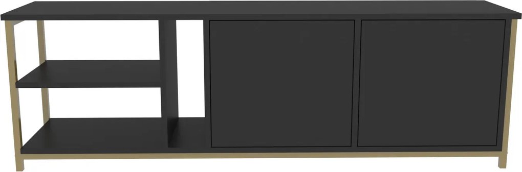 Móvel TV Primrose – Anthracite e Dourado – 160 cm x 35,3 cm x 50,8 cm