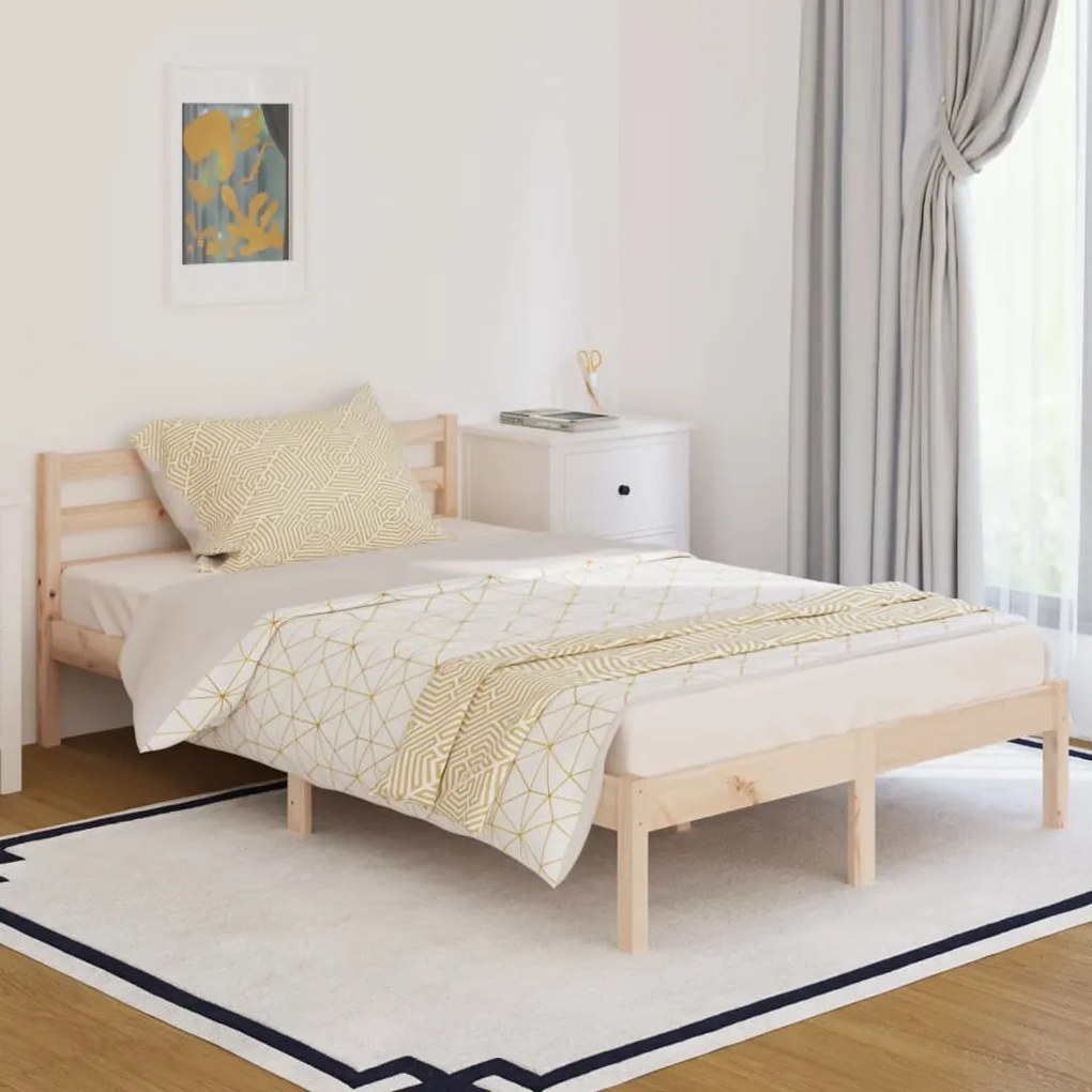 810425 vidaXL Estrutura de cama 120x200 cm pinho maciço