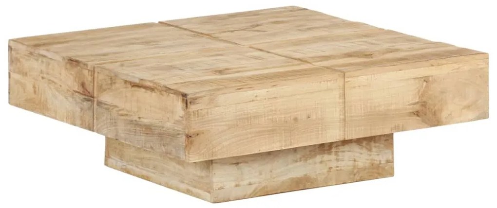 Mesa de centro 80x80x28 cm madeira de mangueira maciça
