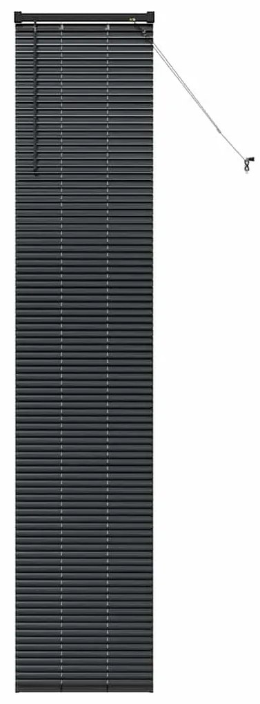 Persiana de Janela com cortinas Outros Manual Preto 40 x 220 cm Alumín