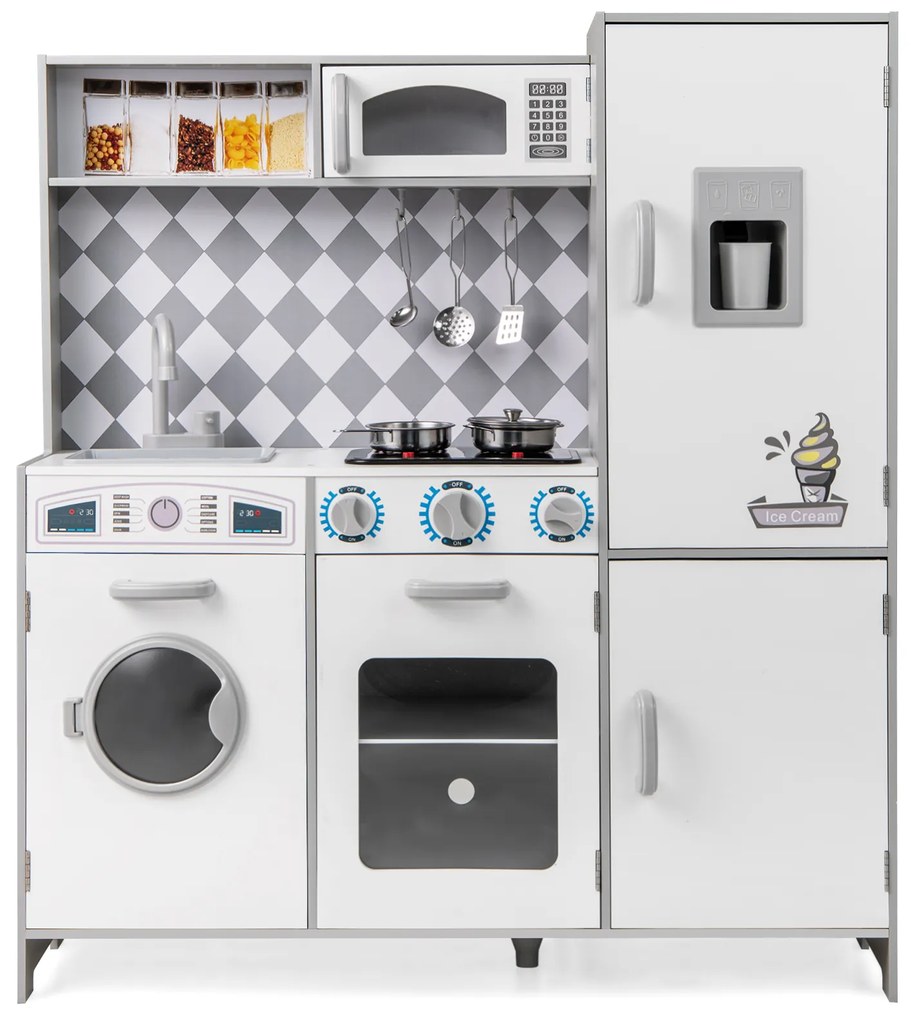 Conjunto de brinquedos de cozinha com forno e máquina de lavar para crianças a partir de 3 anos - rosa