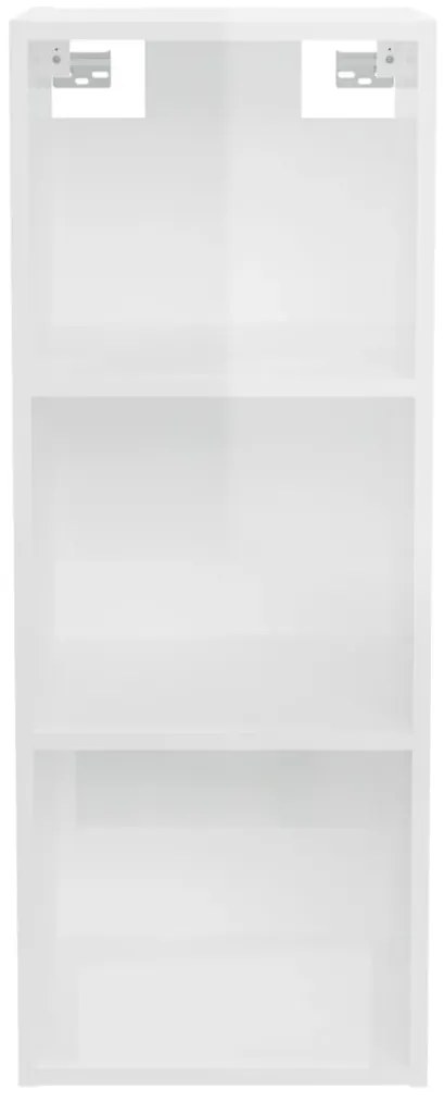 Armário parede 34,5x32,5x90cm deriv. madeira branco brilhante