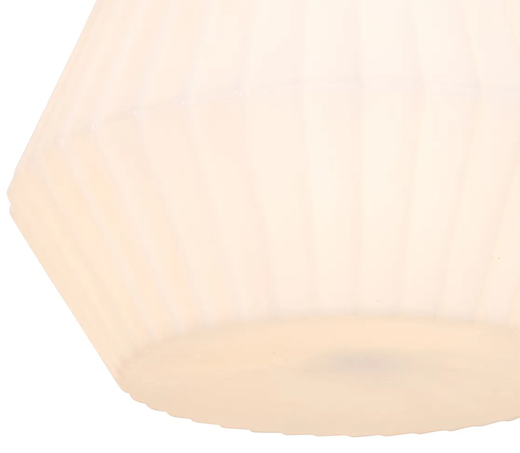 Candeeiro de suspensão exterior moderno preto com cúpula branca 33 cm IP44 - Robbert Moderno
