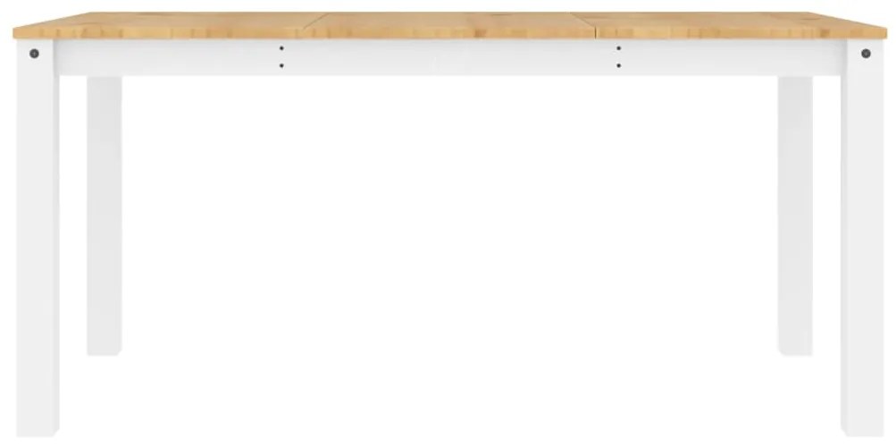 Mesa de jantar Panama 160x80x75 cm pinho maciço branco