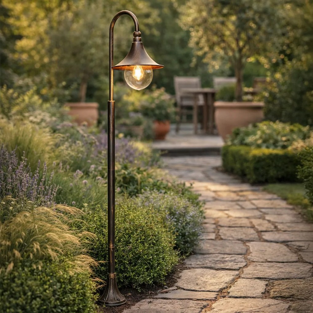 Lanterna de exterior clássica dourada antiga 125 cm IP44 - Daphne