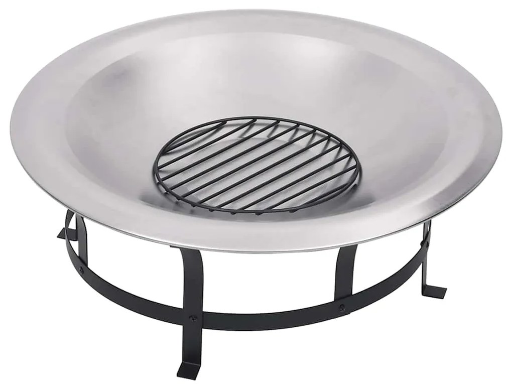Braseira de exterior com grelha aço inoxidável 76 cm