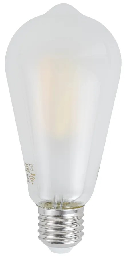 Lâmpada LED E27 Dimerizável ST64 Vidro Fosco 7W 806LM 2700-6500K