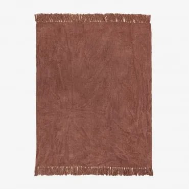 Manta Xadrez De Chenille Tirset Cedro Vermelho - Sklum