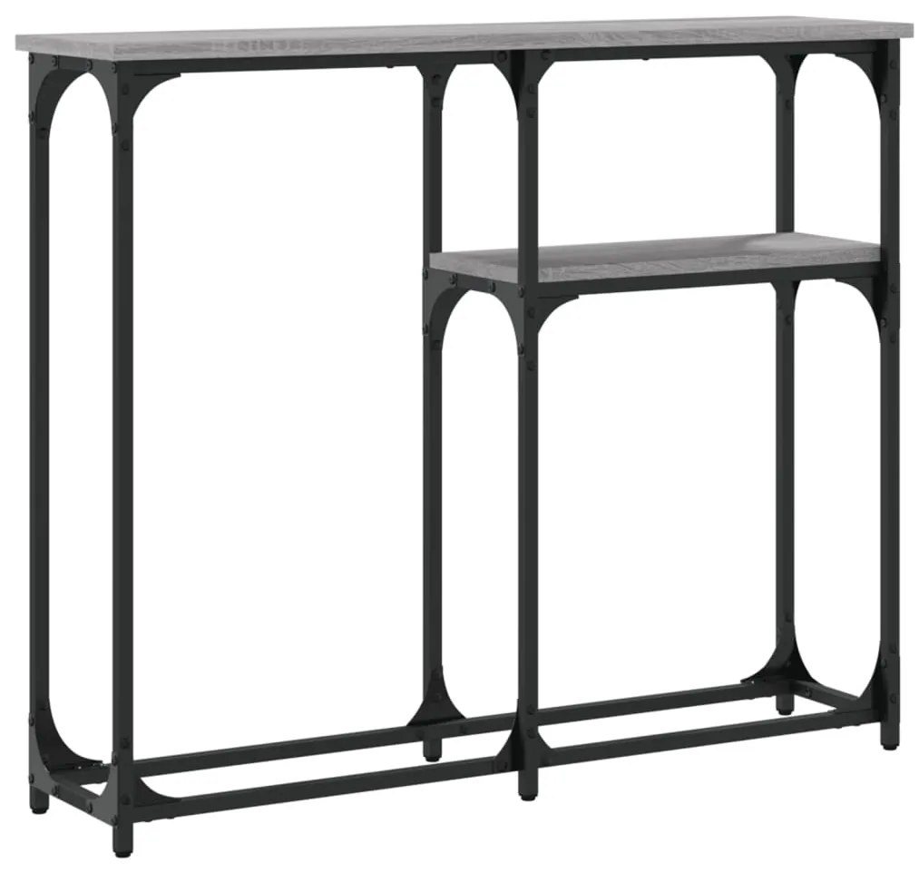 Mesa consola 90x22,5x75 cm derivados de madeira cinzento sonoma