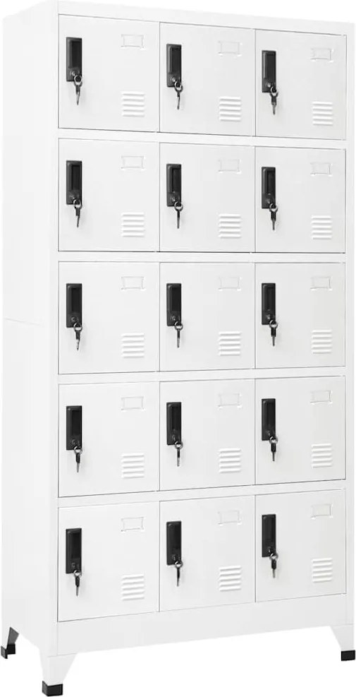 339820 vidaXL Cacifo 90x40x180 cm aço branco