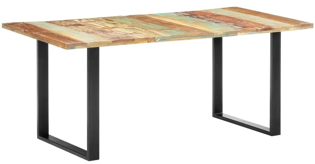 Mesa de jantar 180x90x76 cm madeira recuperada maciça