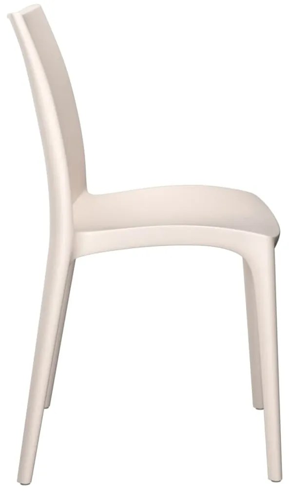 Cadeiras de jardim 2 pcs polipropileno 50x46x80 cm cor creme