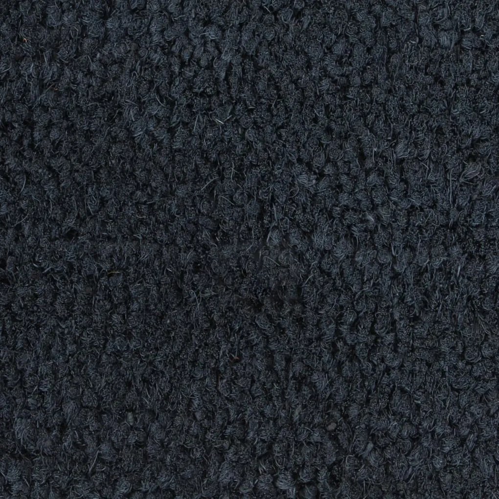 Tapete de porta 90x150 cm fibra de coco tufada cinzento escuro