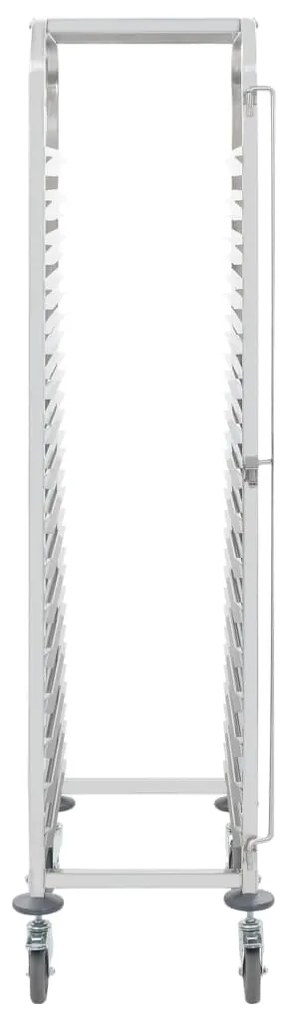 Carrinho cozinha p/ 16 bandejas 38x55x163 cm aço inoxidável