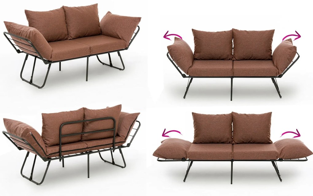****

Sofá-Cama de 2 Lugares Viper – Castanho Claro – 150 cm x 78 cm x