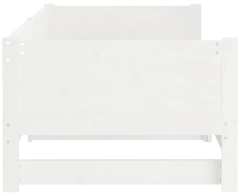 Estrutura sofá-cama de puxar 2x(80x200) cm pinho maciço branco