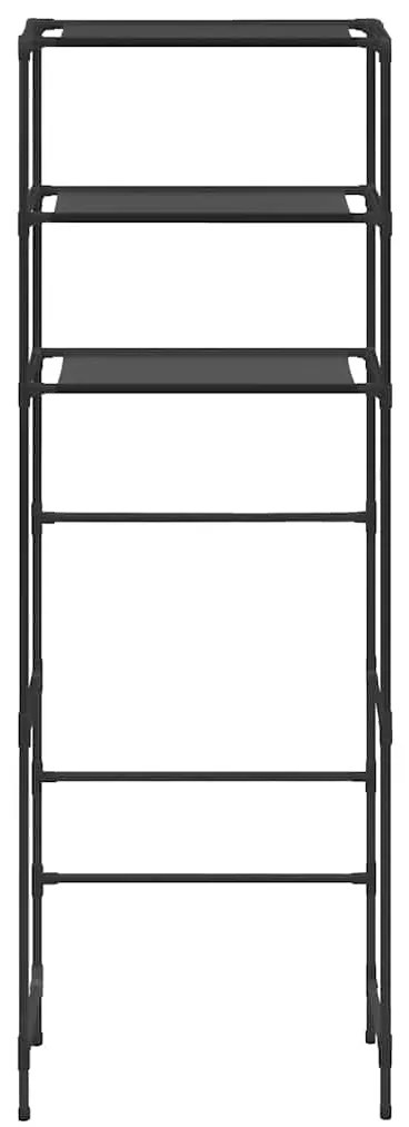 Estante com 3 prateleiras p/ casa de banho 53x28x169 cm preto