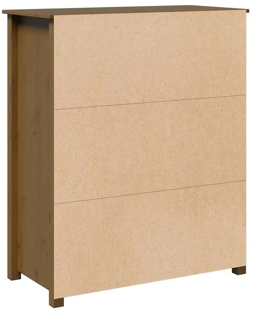 Aparador alto 83x41,5x100 cm pinho maciço castanho-mel