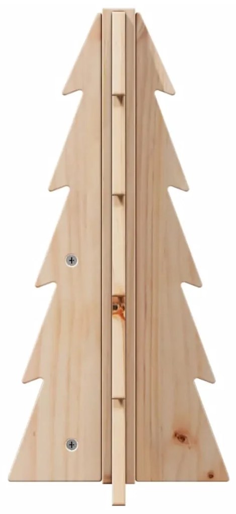 Árvore de Natal decorativa 49 cm madeira de pinho maciça