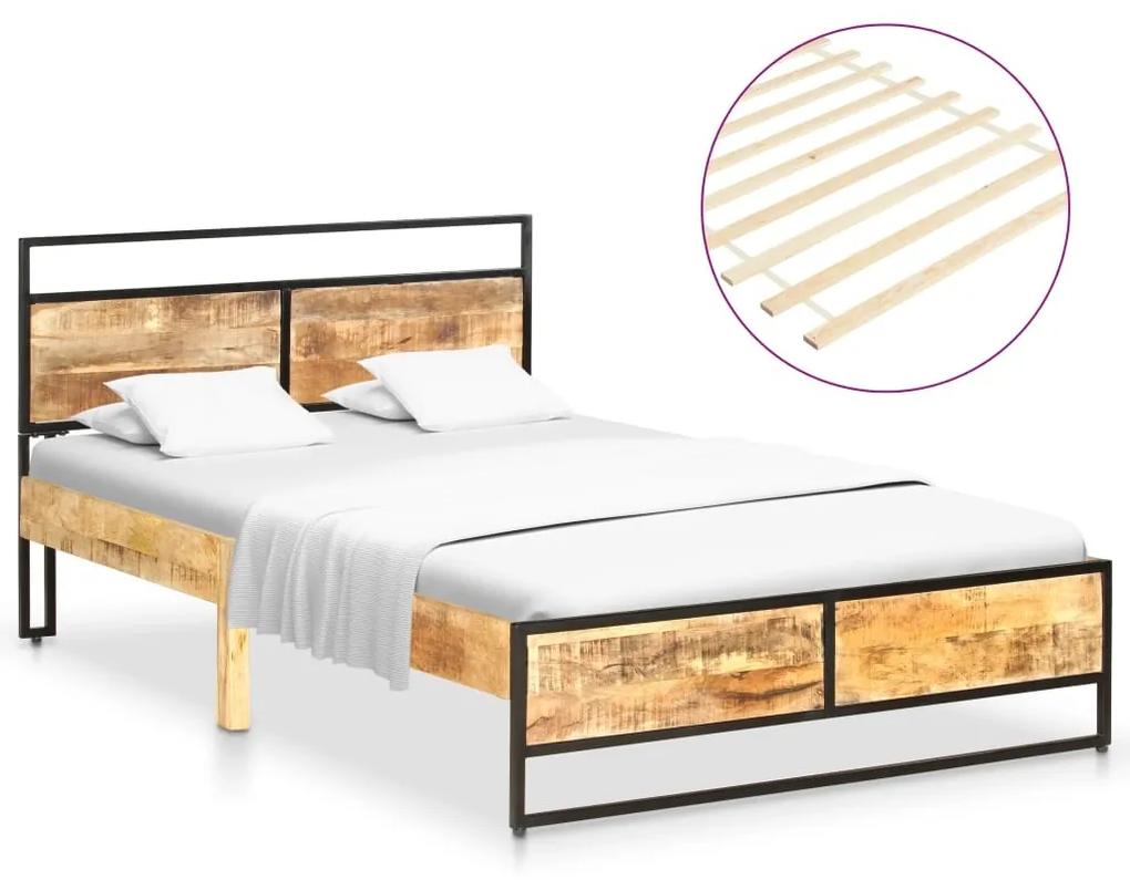 Estrutura de cama 120x200cm madeira de mangueira e pinho maciça