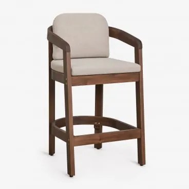 Pack De 4 Bancos Altos Em Madeira De Acácia Uleno ↑65 Cm & Castanho-acácia Escuro - Sklum