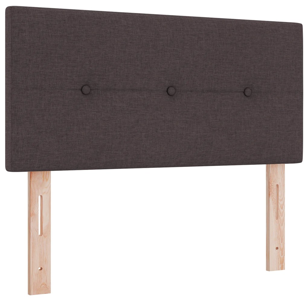 Cama Box com Colchão Castanho 90x190 cm Tecido