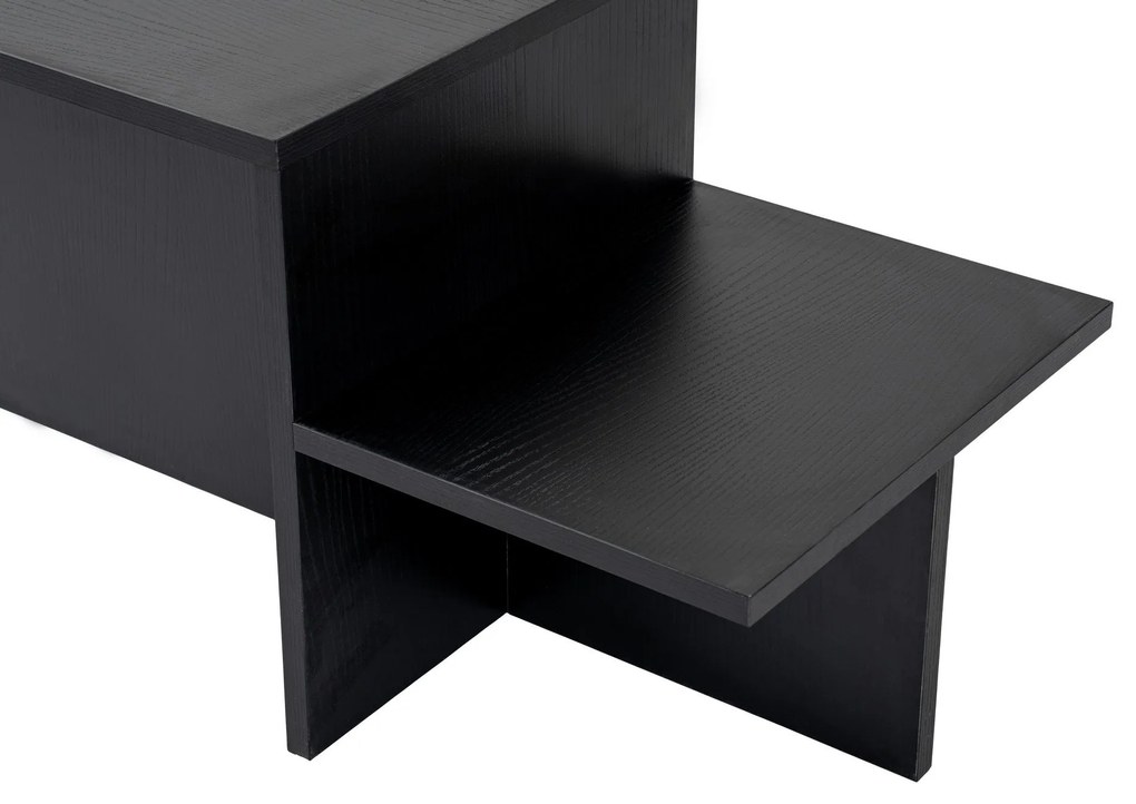 Mesa de Café Harmony - Preto Madeira - 80x40x40 cm