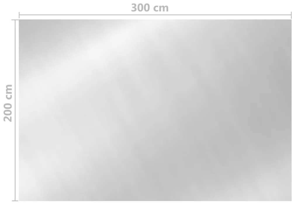 Cobertura para piscina 300x200 cm PE prateado