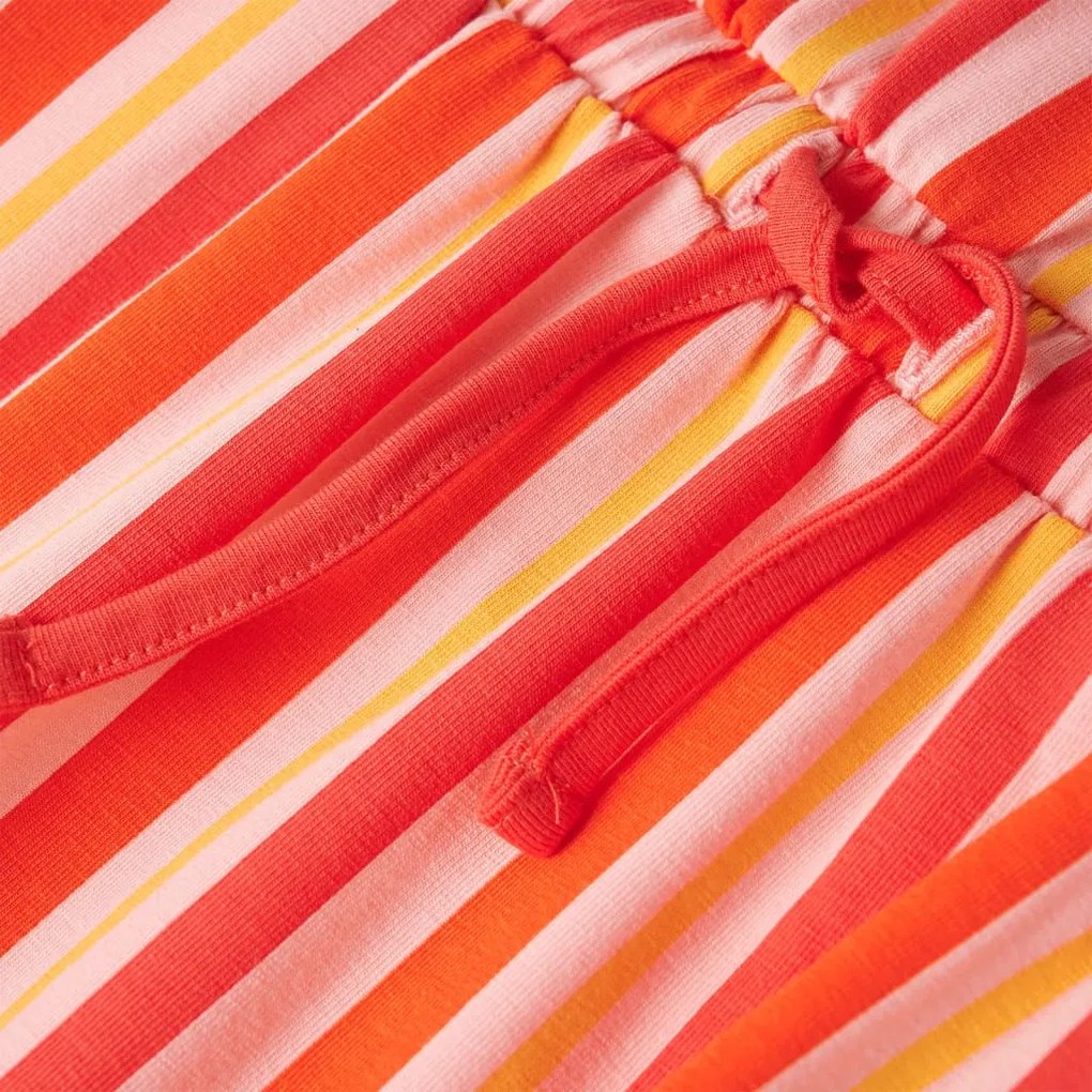 Vestido de criança com cordão rosa e vermelho 116