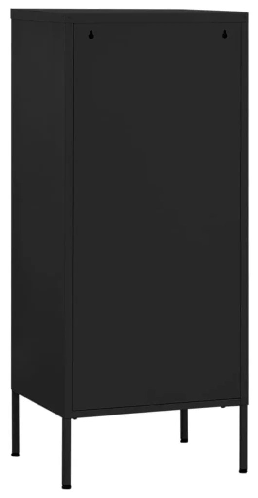 Armário de arrumação aço 42,5x35x101,5 cm preto