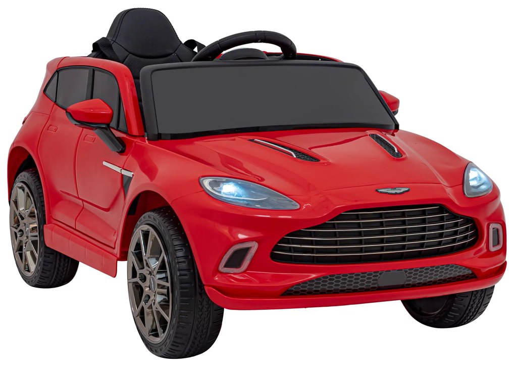 Carro elétrico para Crianças 12V 4x4 Aston Martin DBX Rodas de EVA, Assento de couro Vermelho